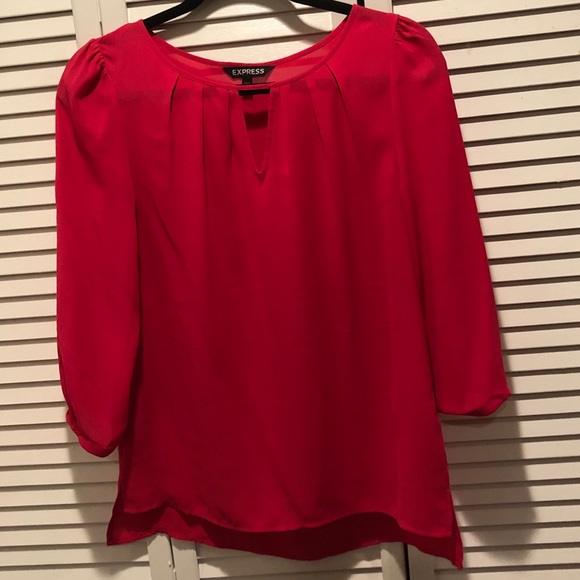 Express Tops - Pinkish red long sleeve top.